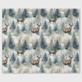 Waterverf Bosherten Winter (1) Cadeaupapier (Vlak)