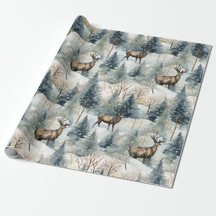 Waterverf Bosherten Winter (1) Cadeaupapier