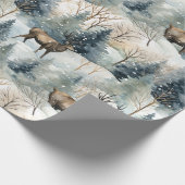 Waterverf Bosherten Winter (1) Cadeaupapier (Hoek)