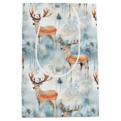 Waterverf Bosherten Winter (3) Medium Cadeauzakje (Voorkant)