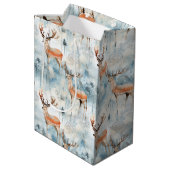 Waterverf Bosherten Winter (3) Medium Cadeauzakje (Achterkant Gekanteld)