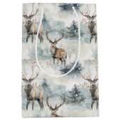 Waterverf Bosherten Winter (4) Medium Cadeauzakje (Voorkant)