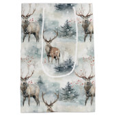 Waterverf Bosherten Winter (4) Medium Cadeauzakje (Achterkant)