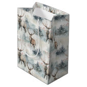 Waterverf Bosherten Winter (4) Medium Cadeauzakje (Achterkant Gekanteld)