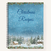 Waterverf Boslandschap kerstrecepten Notitieboek (Voorkant)