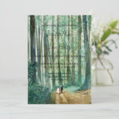 Waterverf boslandschap met de hand geschilderd kaart (Staand voorkant)