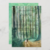 Waterverf boslandschap met de hand geschilderd kaart (Voorkant / Achterkant)