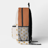 Waterverf Boslandschap Schattigee Zon Patroon Naam Bedrukte Rugzak (Rechts)