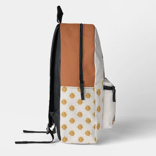 Waterverf Boslandschap Schattigee Zon Patroon Naam Bedrukte Rugzak (Links)