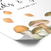 Waterverf bospaddenstoelen, boeken kaarten en gesc poster (Hoek)