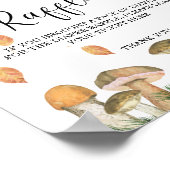 Waterverf bospaddenstoelen - luierloterij poster (Hoek)