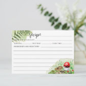 Waterverf Bospaddenstoelen Varens Recept Kaart (Staand voorkant)