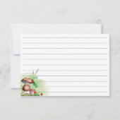 Waterverf Bospaddenstoelen Varens Recept Kaart (Achterkant)