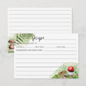 Waterverf Bospaddenstoelen Varens Recept Kaart (Voorkant / Achterkant)