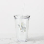 Waterverf-bosscène op maat acryl drinkbeker (Achterkant)