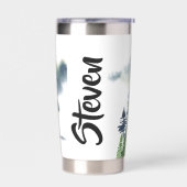 Waterverf-bosscène op maat geïsoleerde drinkbeker (Links)