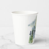 Waterverf bosscène papieren bekers (Rechts)