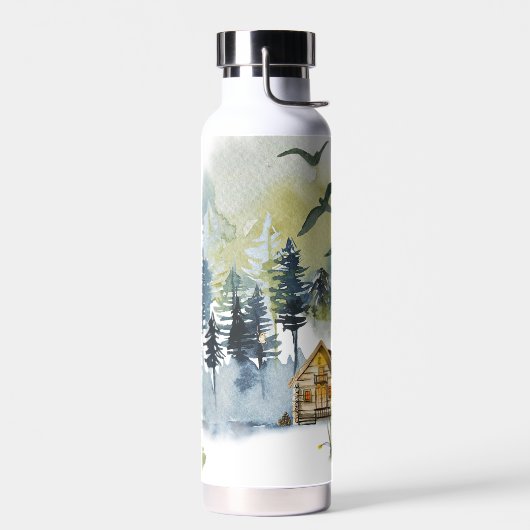 Waterverf bosscène waterfles (Links)