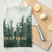 Waterverf Bosschilderij Gepersonaliseerd Theedoek (Quarter Fold)