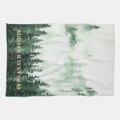 Waterverf Bosschilderij Gepersonaliseerd Theedoek (Horizontaal)
