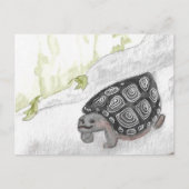Waterverf bosschildpad briefkaart (Voorkant)