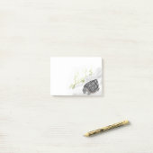 Waterverf bosschildpad post-it® notes (Op bureau)