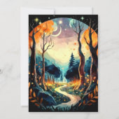 Waterverf Bossen Adventure Verjaardag Kaart (Achterkant)