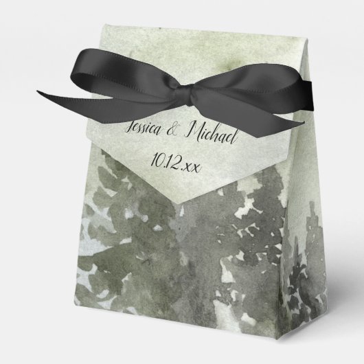 Waterverf bossen bedankdoosjes (Voorkant Zijde)