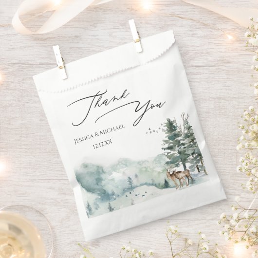 Waterverf bossen bedankzakje (Geknipt)