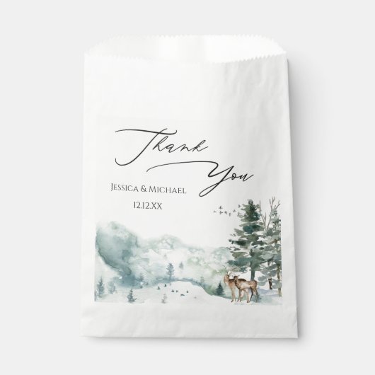 Waterverf bossen bedankzakje (Voorkant)