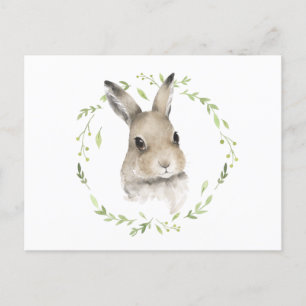 Waterverf bossen bosdieren Bunny Name Briefkaart