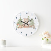 Waterverf Bossen Bosdieren Nursery Bedroom Grote Klok (Huis)