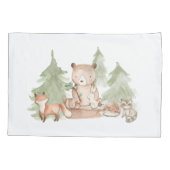 Waterverf Bossen Bosdieren Nursery Bedroom Kussensloop (Achterkant)