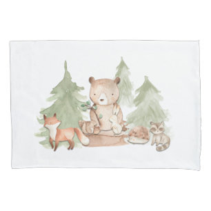 Waterverf Bossen Bosdieren Nursery Bedroom Kussensloop