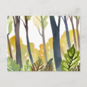 Waterverf Bossen | Groene Natuur Forest Painting Briefkaart (Voorkant)