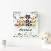 Waterverf Bossen Vierkante Klok (Huis)