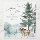 Waterverf bossen wijn etiket (Enkel label)