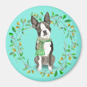 Waterverf Boston Terrier Bestie Magneet (Voorkant)