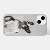 Waterverf Boston Terrier Dog Pet Animal Natuur iPhone Hoesje (Achterkant horizontaal)