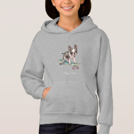 Waterverf Boston Terrier Kinder trui hoodie