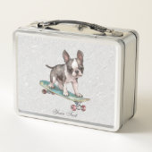 Waterverf Boston Terrier Metalen Lunchbox (Achterkant)