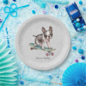 Waterverf Boston Terrier Paper Bord (Feest)