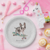 Waterverf Boston Terrier Paper Bord (Feest)