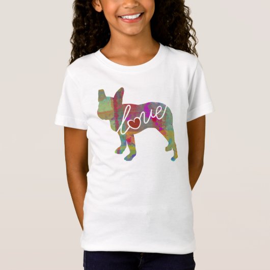 Waterverf Boston Terrier T-shirt (Voorkant)