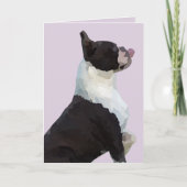 Waterverf Boston Terrier Wenskaart Kaart (Voorkant)