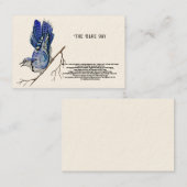 Waterverf bosvogel Blue Jay Visitekaartje (Voorkant / Achterkant)