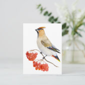 Waterverf bosvogel briefkaart (Staand voorkant)