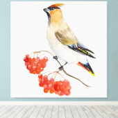 Waterverf bosvogel canvas afdruk (Insitu (Houten vloer))