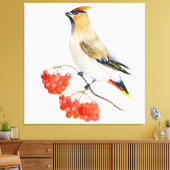 Waterverf bosvogel canvas afdruk (Insitu (Woonkamer))
