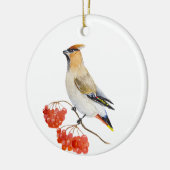 Waterverf bosvogel keramisch ornament (Links)